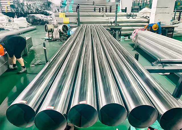 Stainless steel round tube square tube production and inventory (1)